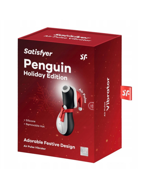 Satisfyer Pro Penguin Holiday Edition – Wibrator silikonowy, wodoodporny, 11 programów, Air Pulse