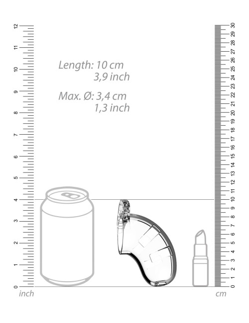 Model 15 - Chastity - 3.5 - Cock Cage - Transparent
