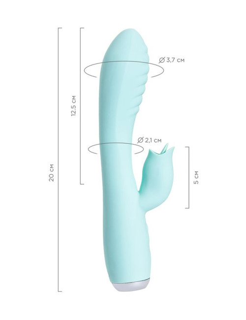 MILO Króliczek Wibrator z Funkcją Lizania – Zabawki, Silikonowy, 20 cm, 10 trybów vibracji