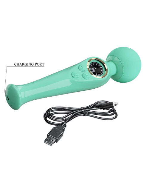 PRETTY LOVE Skyler Green Wibrator silikonowy - 10 funkcji wibracji, 9 poziomów prędkości - masażer