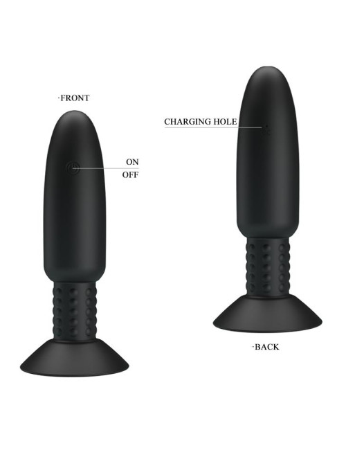 PRETTY LOVE Beaded Anal Plug z Wibracjami - Plug Anal Beaded, 4 Tryby