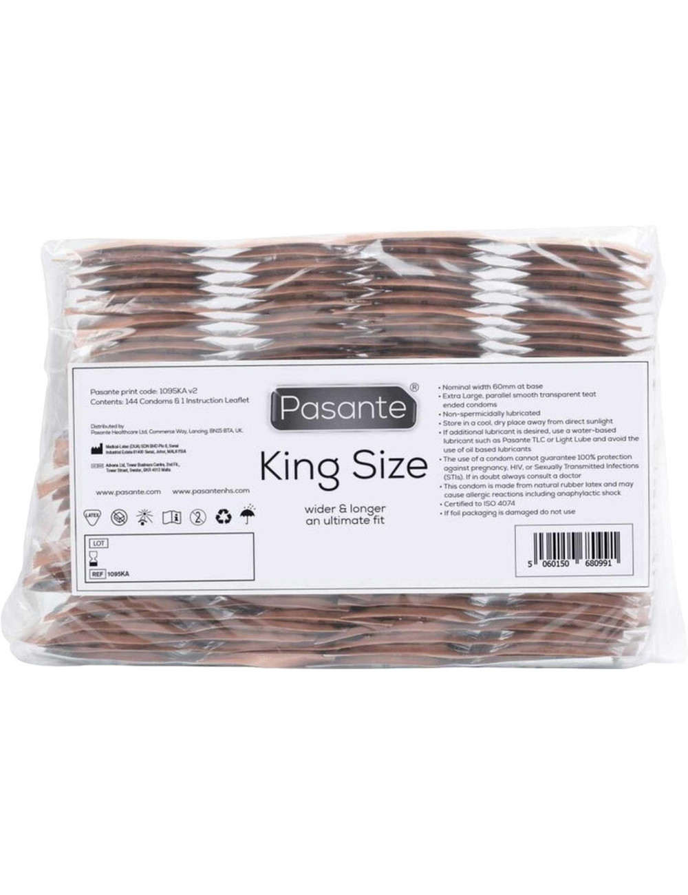 Pasante King Size Prezerwatywy XXL 144 szt Afrodyzjaki