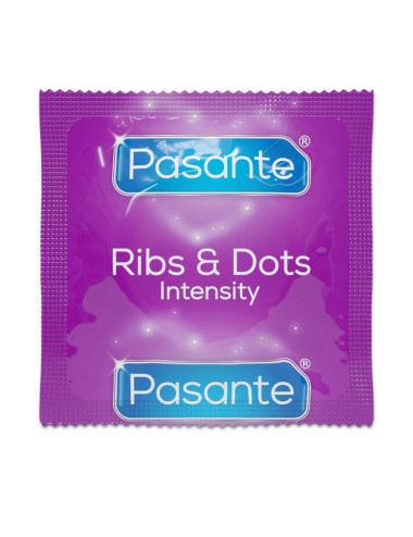 Pasante Ribs & Dots/Intensity Condoms Bulk Packs 144 pcs