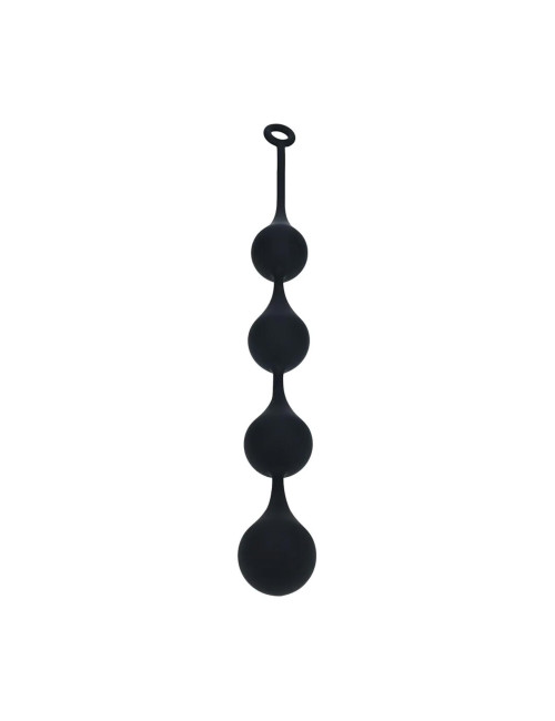 Levelz Waterdrop XXL - czarne silikonowe kulki analne 60 mm