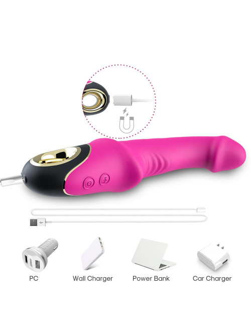 Joyblade Pink - Zabawki Wibrator Punktu G silikonowy wodoodporny USB 2x9 trybów
