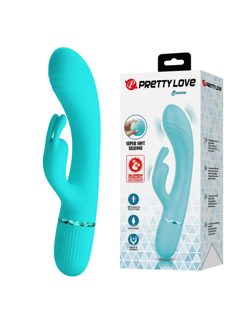 PRETTY LOVE Gcocco Króliczek Wibrator silikonowy 10 funkcji wodoodporny