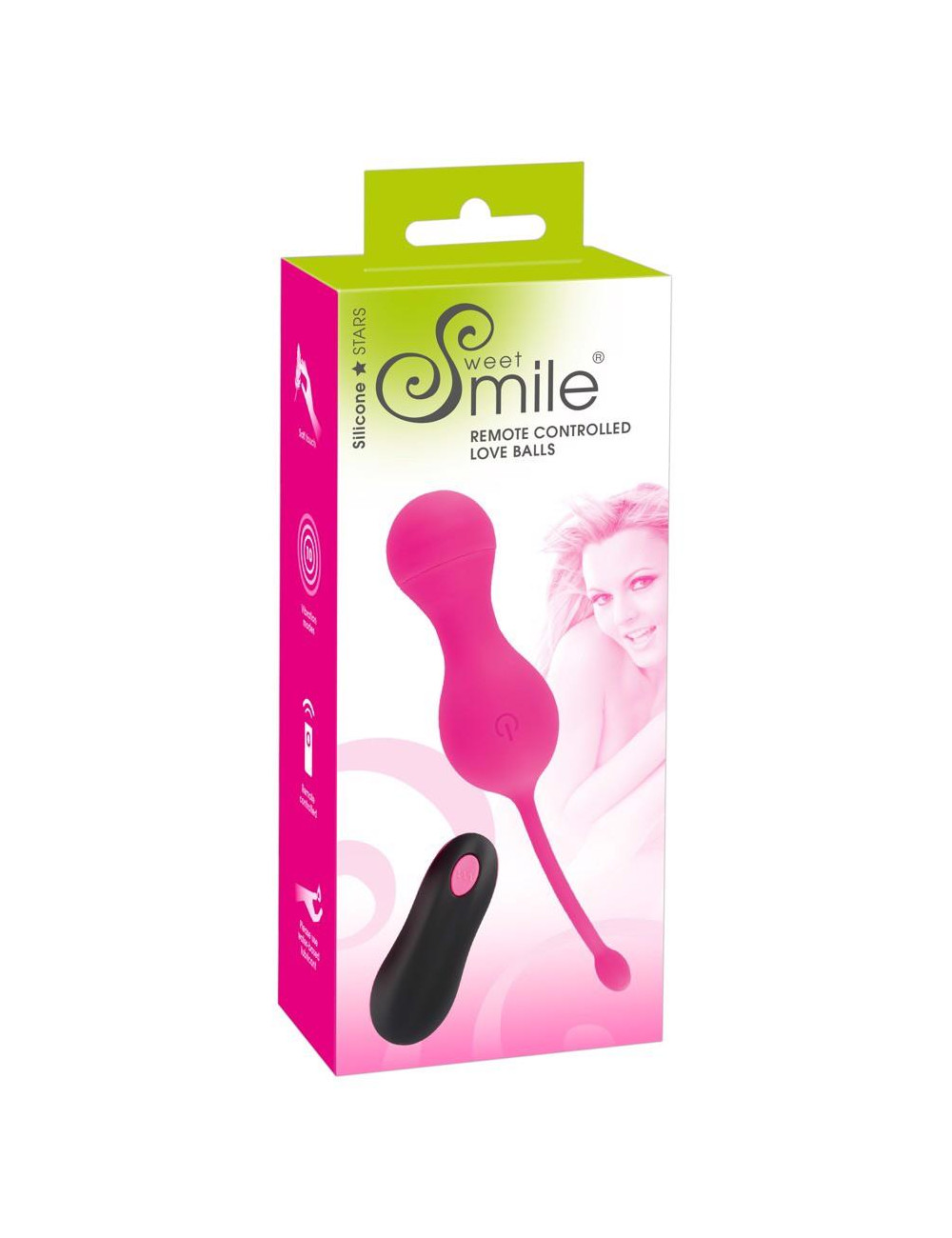 Sweet Smile RC Love Balls - Kulki wibracyjne z pilotem, wodoodporne, zestaw duo