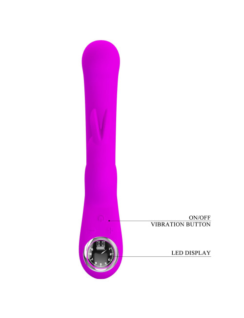 PRETTY LOVE Skylar Purple – zabawki, wibrator króliczek, 10 funkcji wibracji, 10 funkcji stymulacji, 9 prędkości, USB, silikon