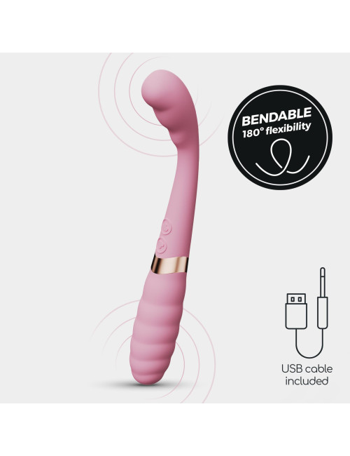 Crushious Pixie Dualny Wibrator - Punkt G, G-Spot, wodoodporny, 2 końcówki, 10 trybów, USB ładowanie