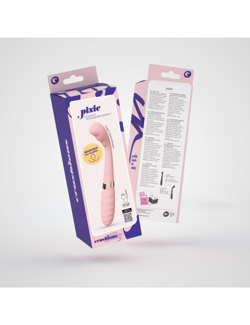 Crushious Pixie Dualny Wibrator - Punkt G, G-Spot, wodoodporny, 2 końcówki, 10 trybów, USB ładowanie