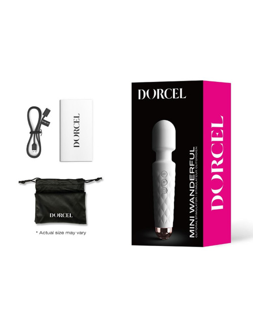 DORCEL MINI WANDERFUL WHITE - Wibrator, Masażer, Zabawka intymna, Przenośny 15 cm, USB
