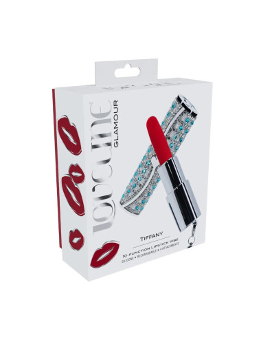 Tiffany - Lipstick Vibrator with 4 Attachments - Blue