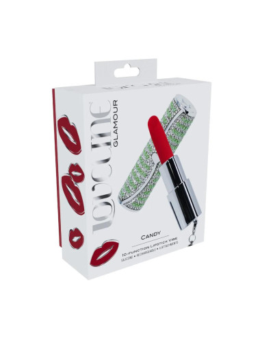 Candy - Lipstick Vibrator with 4 Attachments - Green