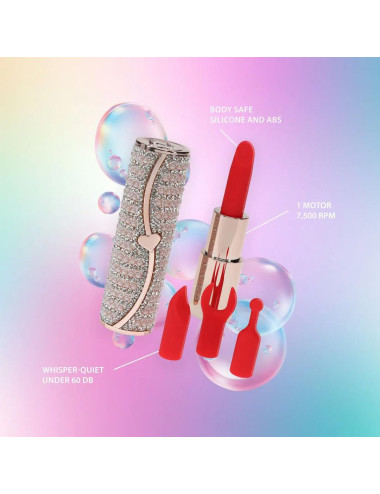 Candy - Lipstick Vibrator with 4 Attachments - Pink