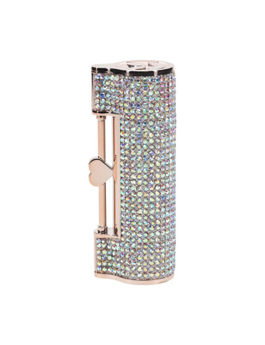 Diamond - Lipstick Vibrator with 4 Attachments - Iridescent