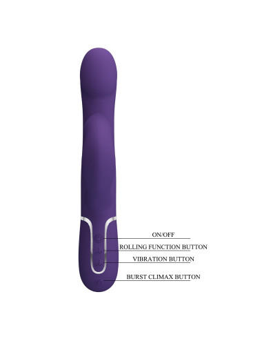 PRETTY LOVE - Falin dark Purple, 7 vibration functions 4 rolling functions Memory function