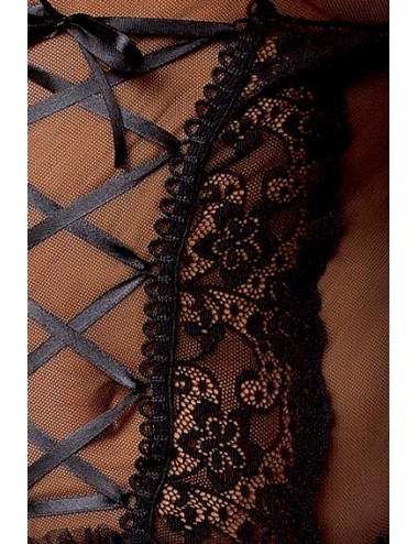 Bielizna-MARCELLE CORSET black L/XL - Casmir