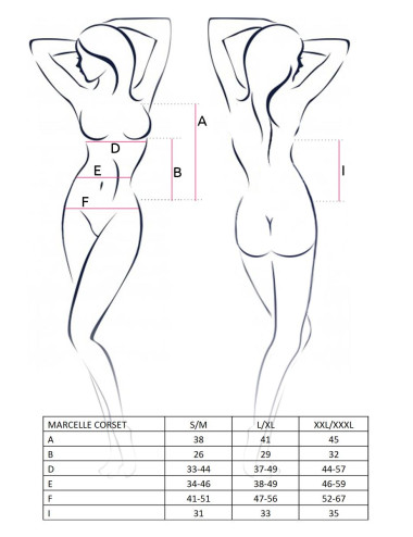 Bielizna-MARCELLE CORSET black L/XL - Casmir
