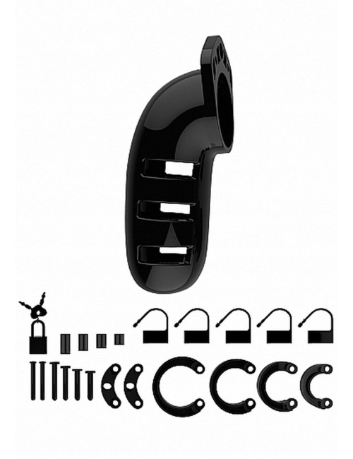 ManCage Model 06 Czarny Pas Cnoty z Poliwęglanu 5.5