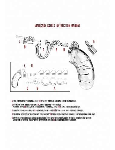 Model 06 - Chastity - 5.5 - Cock Cage - Transparent