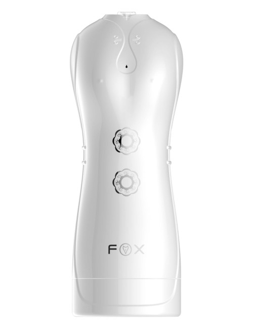Masturbator B-Series - kubeczek waginy z wibracjami i pulsacjami USB 7+7, Tryb Rozmowy (biały)