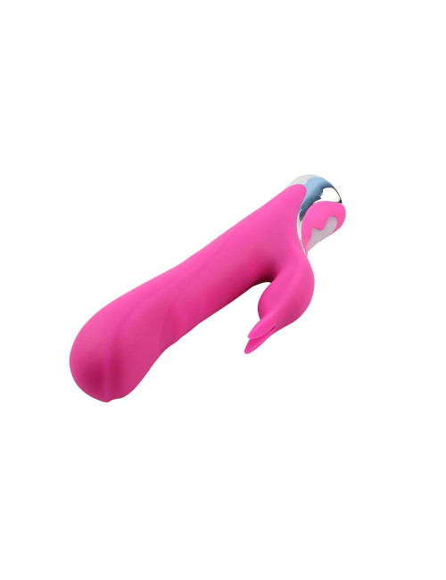 Missile Rabit-Pink Wibrator Króliczek Silikonowy, 10 funkcji, wodoodporny, 23,5 cm