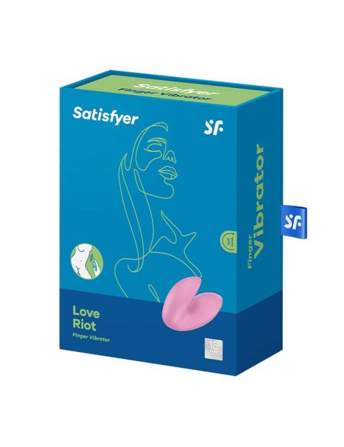 Satisfyer Love Riot Mini – Wibrator palcowy, Zabawki, Mini, IPX7, 12 programów