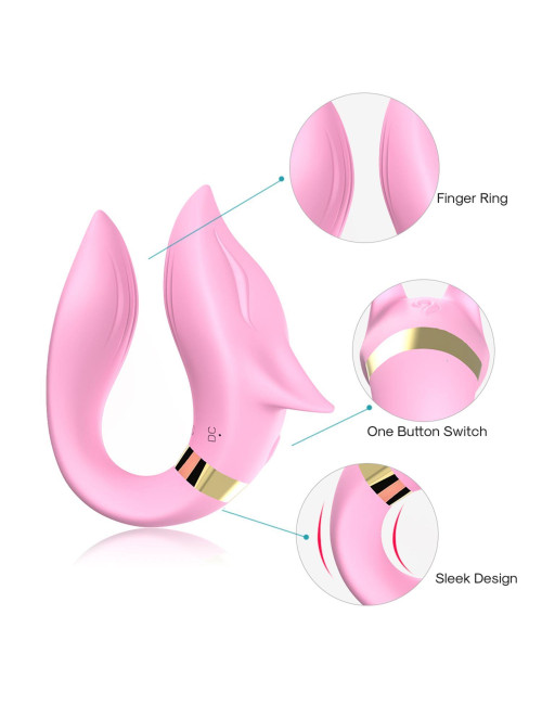 B-Series Joy Fox Light Pink – Różowy wibrator silikonowy
