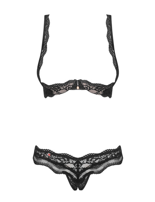 Obsessive Luvae Otwarty Komplet z Fiszbinami L/XL