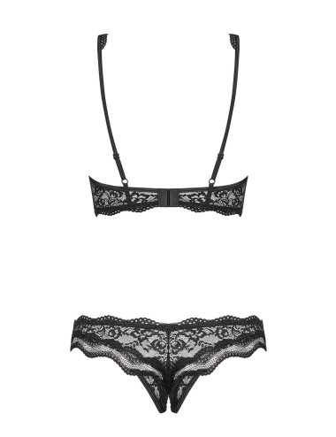Bielizna-Luvae komplet 2-częściowy otwarty Czarny L/XL