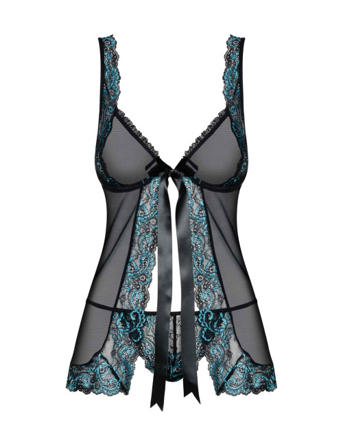 Obsessive Amanta Turkusowa Babydoll i Stringi S/M
