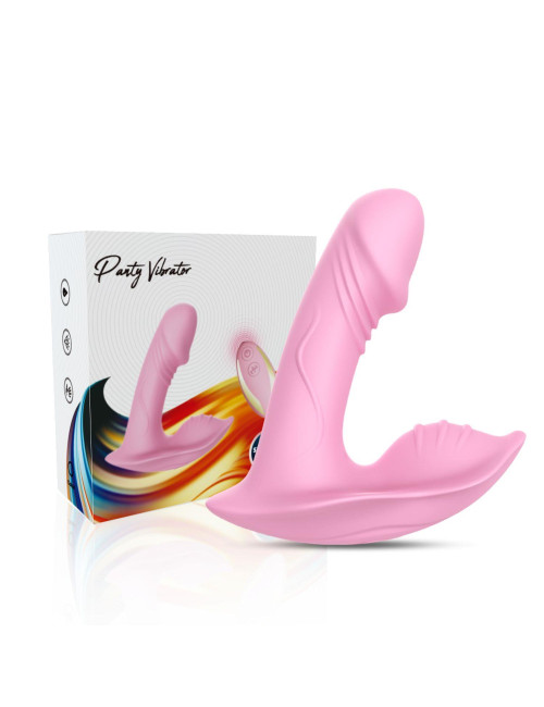 Whistle Light Pink Wibrator Punkt G - silikon medyczny, 2x9 trybów, wodoodporny