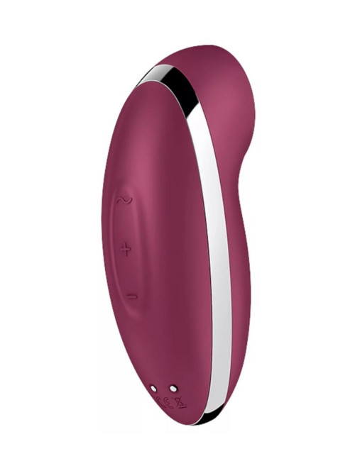 Tap & Climax 2 Red - Wibrator z podwójną stymulacją i funkcją stukania - silikon medyczny IPX7