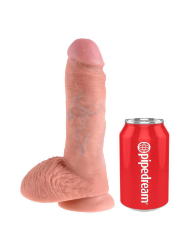 King Realistyczne Dildo 8 cali z kulkami - Zabawki Dorosłe
