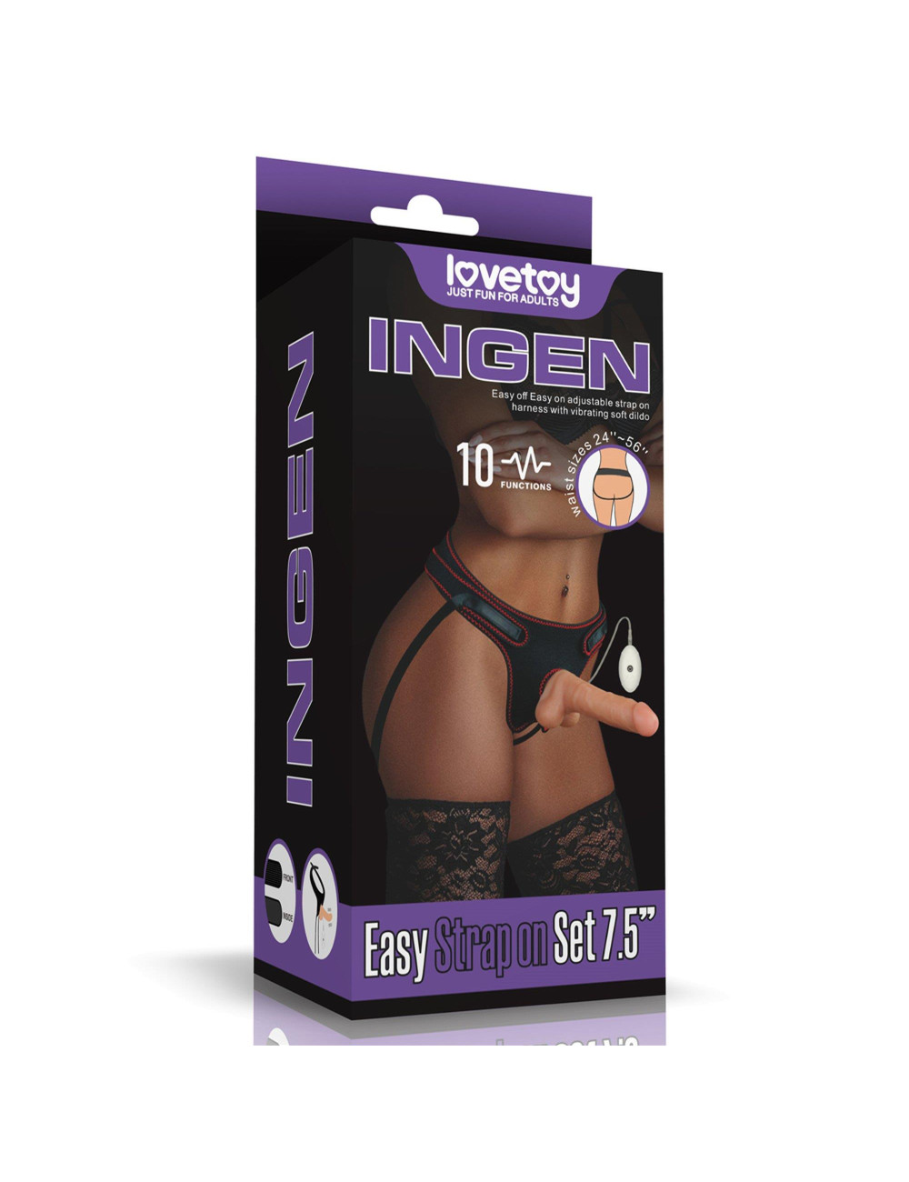 Lovetoy Zestaw Strapon z Wibracją Easy Strap-On Set 7.5 cala