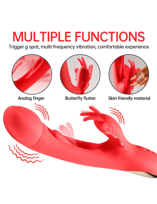 Butterfuly Dual Flicking Vibrator - Wibrator Motylek, Zabawki i Stymulatory