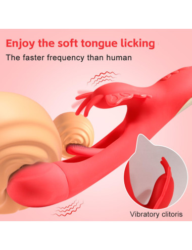 Butterfuly dual flicking vibrator