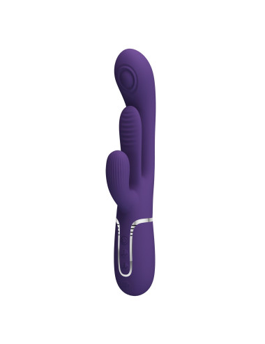 PRETTY LOVE Shonia Dark Purple - Króliczek Wibrator z 7 Funkcjami Pulsacji i Wibracji