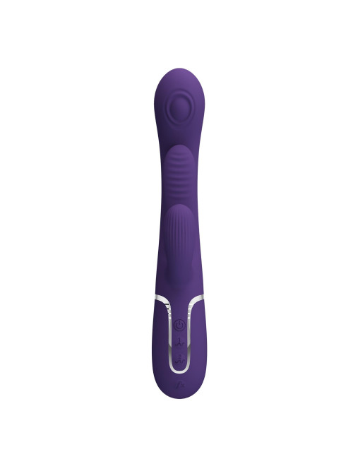 PRETTY LOVE Shonia Dark Purple - Króliczek Wibrator z 7 Funkcjami Pulsacji i Wibracji
