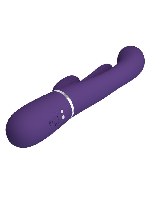 PRETTY LOVE Shonia Dark Purple - Króliczek Wibrator z 7 Funkcjami Pulsacji i Wibracji
