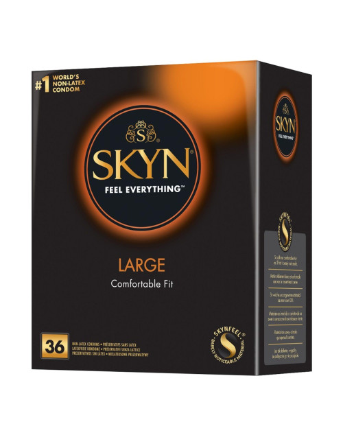 Prezerwatywy XXL nielateksowe SKYN Large - Unimil Skyn Feel Everything Large, Afrodyzjaki