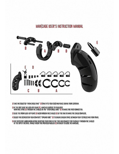Model 03 - Chastity - 4.5 - Cock Cage - Black