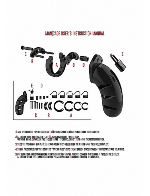 Model 03 - Chastity - 4.5 - Cock Cage - Black