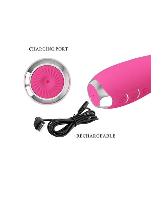 Pretty Love Molly Pink Wibrator Króliczek – Zabawki, Wibratory, Króliczki, Silikon, 12 prędkości, obrotowy wał