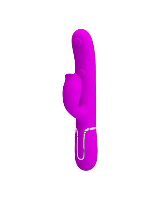 PRETTY LOVE Gigi Purple - Wibrator Króliczek z 7 trybami stymulacji i lizania, silikonowy, wodoodporny
