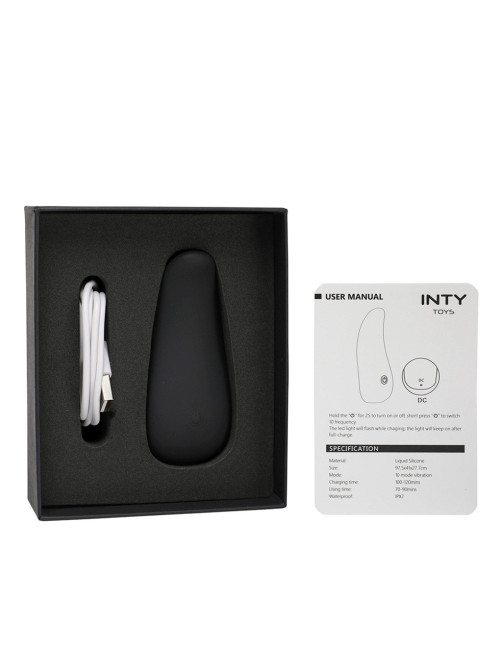 INTY Toys Tickle – Wibrator klasyczny silikonowy IPX6 USB, 10 trybów – zabawki erotyczne