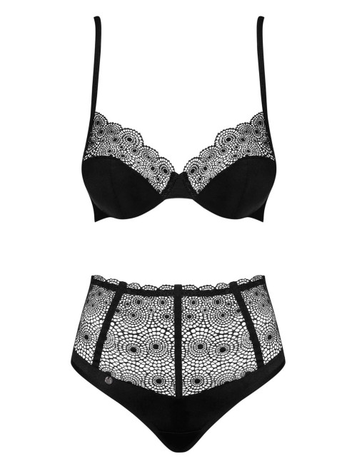 Komplet Bielizny Obsessive Sharlotte Czarny L/XL