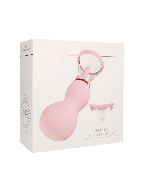 Sensual Pompki na Sutki i Srom - Zasilane USB, Różowe, Zabawki BDSM