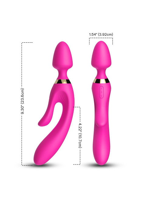 Magic Wand Pink – wibrator masażer silikonowy do par, wodoodporny, 9 trybów, bezpieczny dla ciała