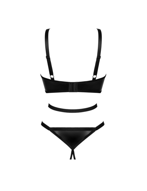 Obsessive Armares Body z Fiszbinami i Otwartym Krokiem Czarne XL/2XL